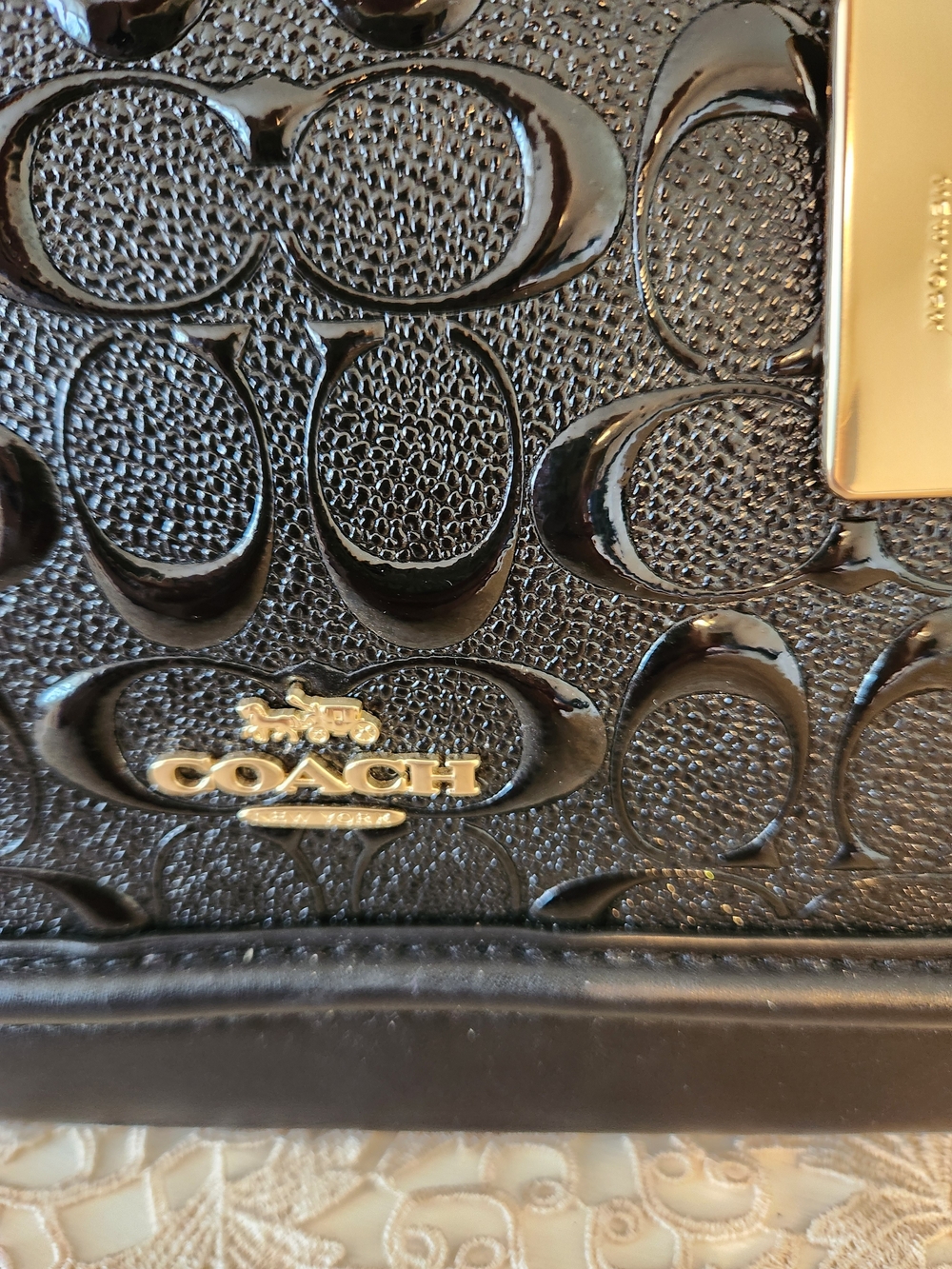 Coach Black Signature Dome Satchel F27597 LIKE NEW - Picture 3 of 10
